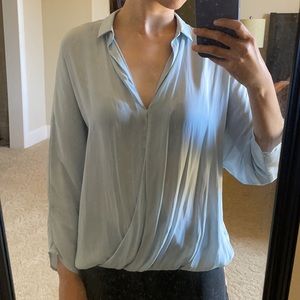 Zara blue blouse